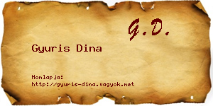 Gyuris Dina névjegykártya